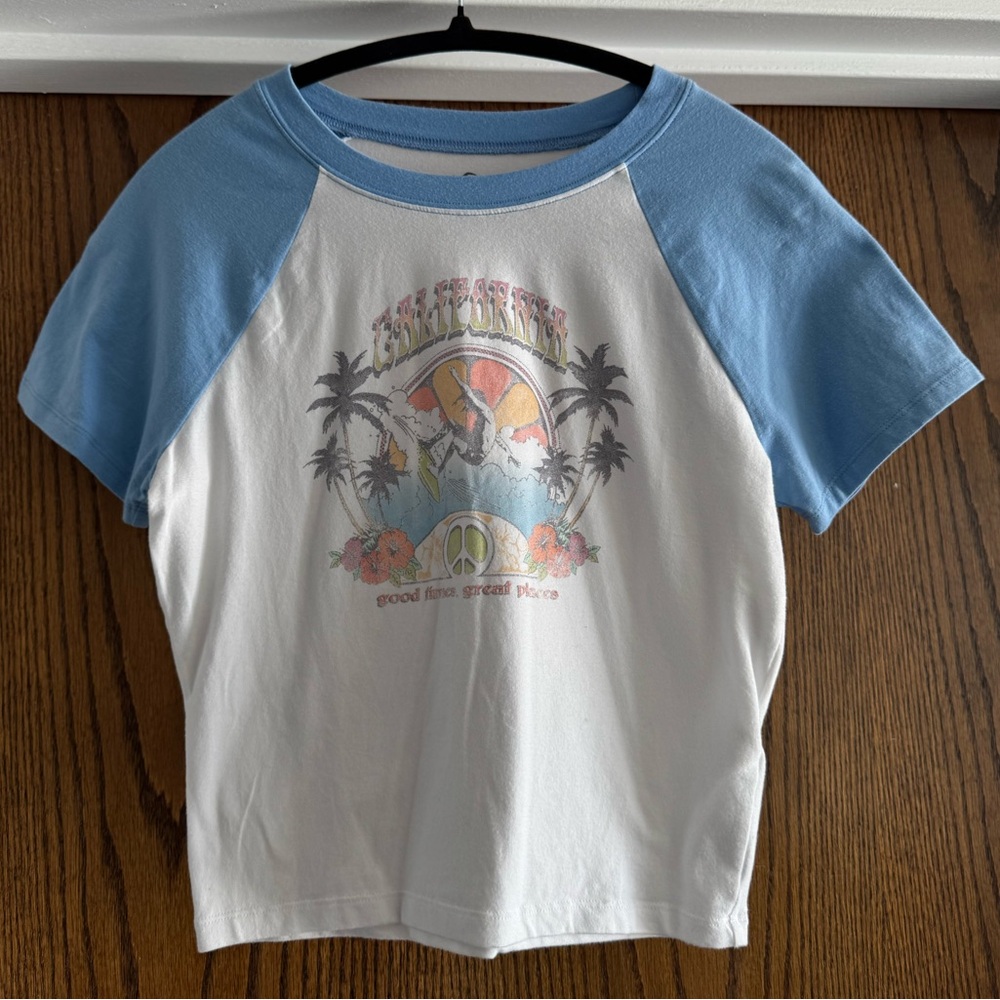 Hollister Graphic Baseball Baby Tee